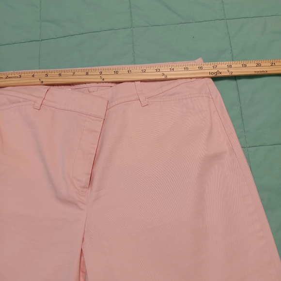 TALBOTS Women's Size 12 Super Crop Pants Pink Twill - Picture 11 of 15